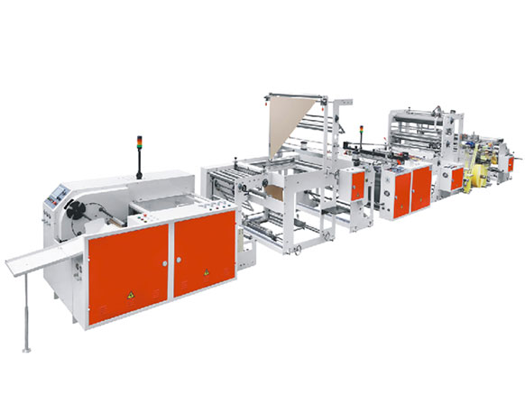 fully automatic draw tape farbag making machine for overlap & perforation bag-on-roll without core